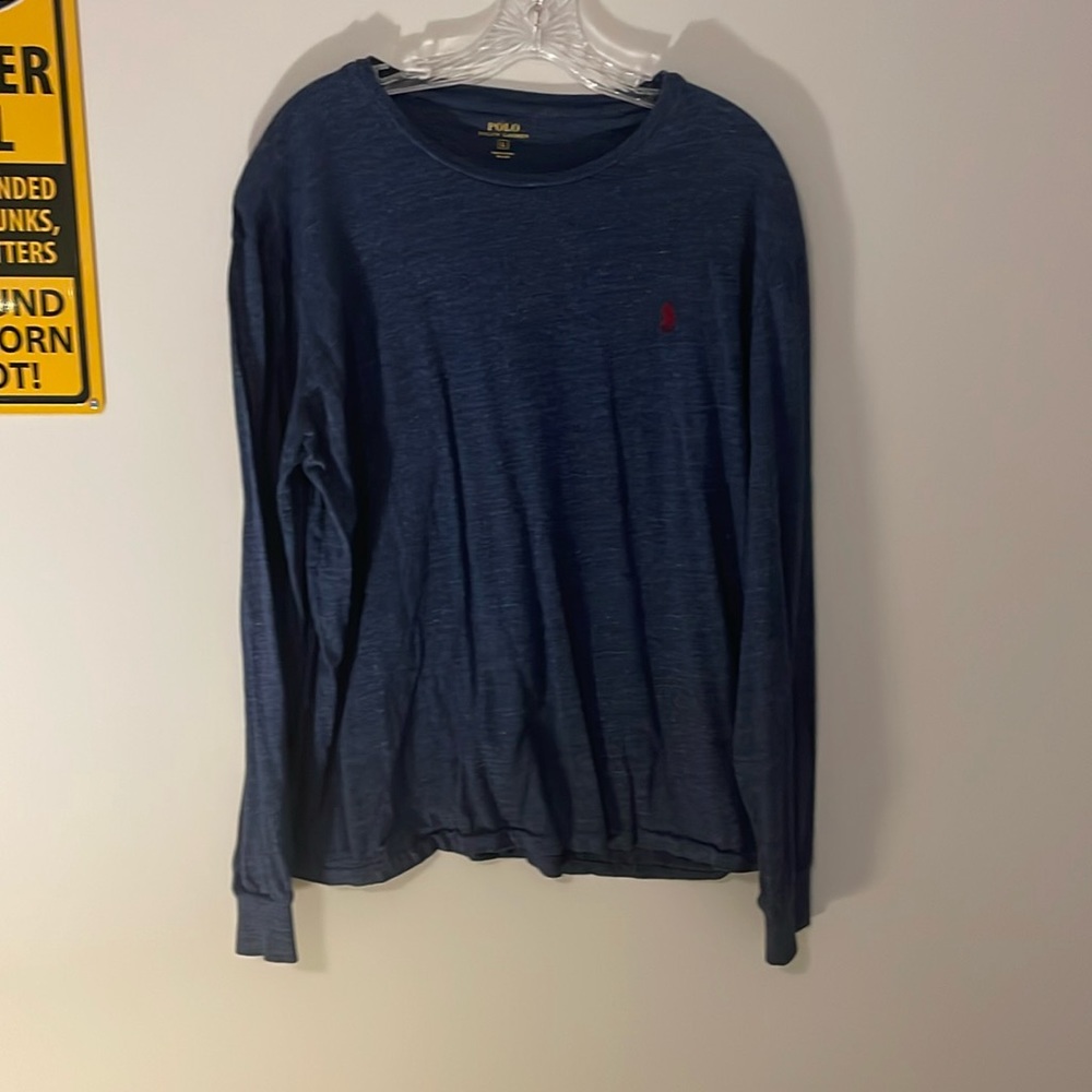 Men’s large polo ralph lauren navy long sleeve shirt